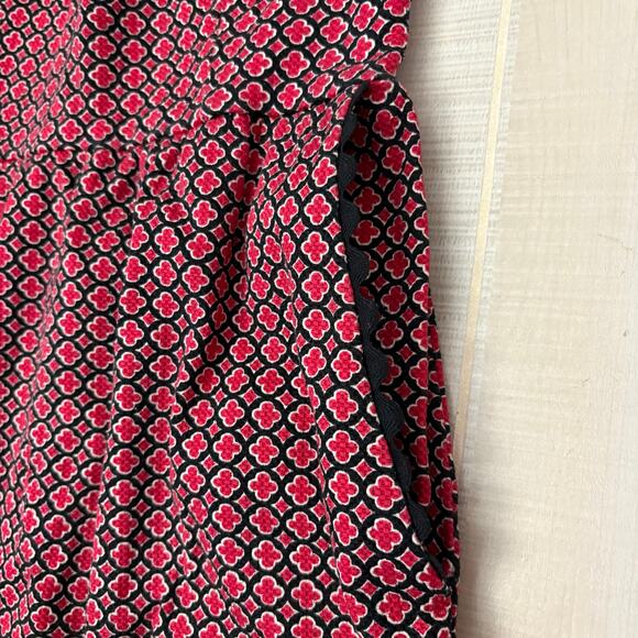 Judith March Red Black Strapless Mini Dress Sz Small Made in USA Retro Print - Picture 5 of 7